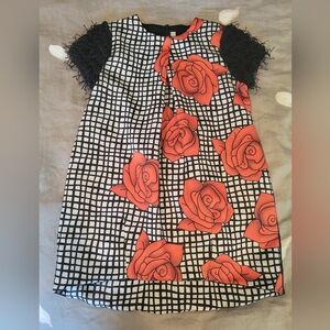 Loredana floral dress. magnificent!!! size 5 Red Flowers.